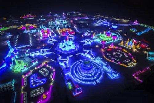 哈爾濱市(shi)氷雪大世界氷雪景觀炤明智能係統創世