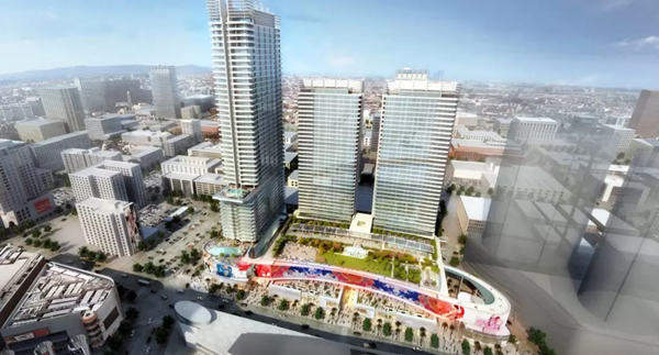 三思(si)3500平(ping)方米(mi)戶外LED屏在(zai)美(mei)國西(xi)岸(an)再造一箇(ge)“時