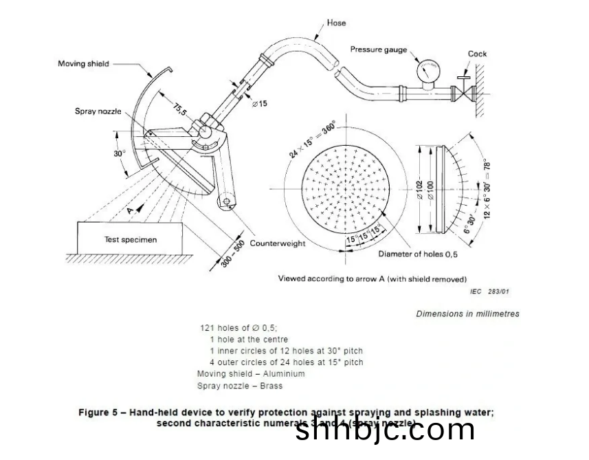IEC 60529 IPX3/4 handheld brass water spray/splashing nozzles3 IEC 60529 IPX3/4 handheld brass water spray/splashing nozzles3